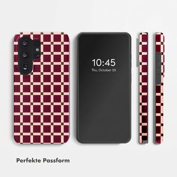 Selencia Vivid Back Cover Samsung Galaxy S26 Ultra - Check This Burgundy