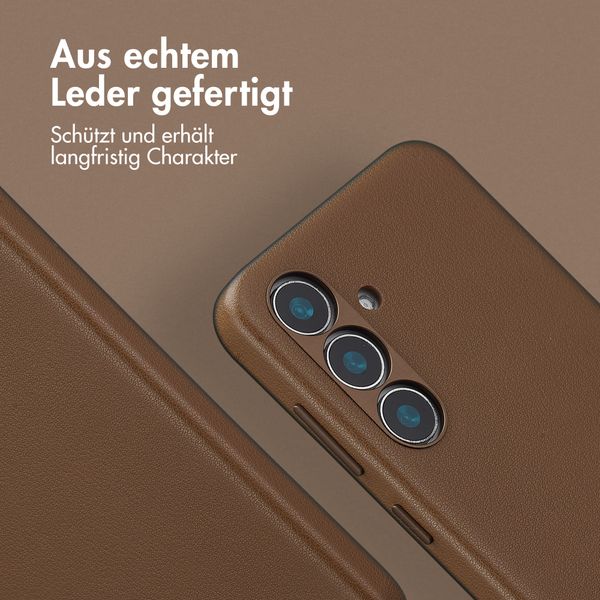 Accezz MagSafe Leather Backcover Samsung Galaxy S25 - Kaffeebraun