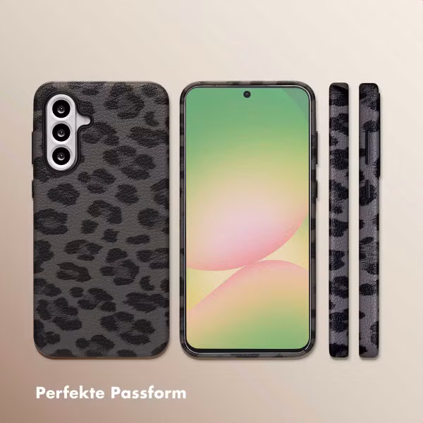 Selencia Sabi Backcover Leopardenmuster mit MagSafe Samsung Galaxy A56 - Midnight Black