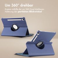 imoshion 360° drehbare Klapphülle Samsung Galaxy Tab S9 11.0 Zoll / Tab S10 FE / S9 FE 10.9 Zoll - Dunkelblau
