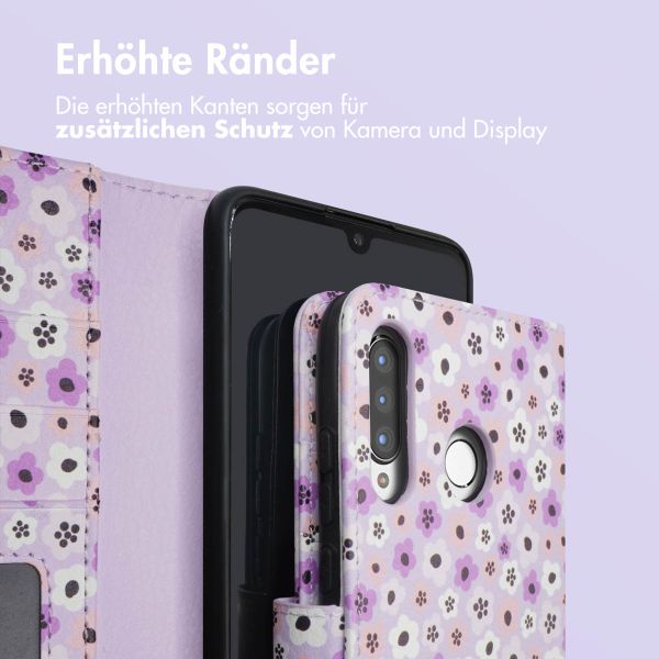 imoshion ﻿Design Klapphülle für das Huawei P30 Lite - Purple Flowers