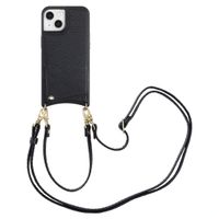 Selencia Nova HandyHülle mit Kordel und Kartenhalter Apple iPhone 14 / 13 - Schwarz