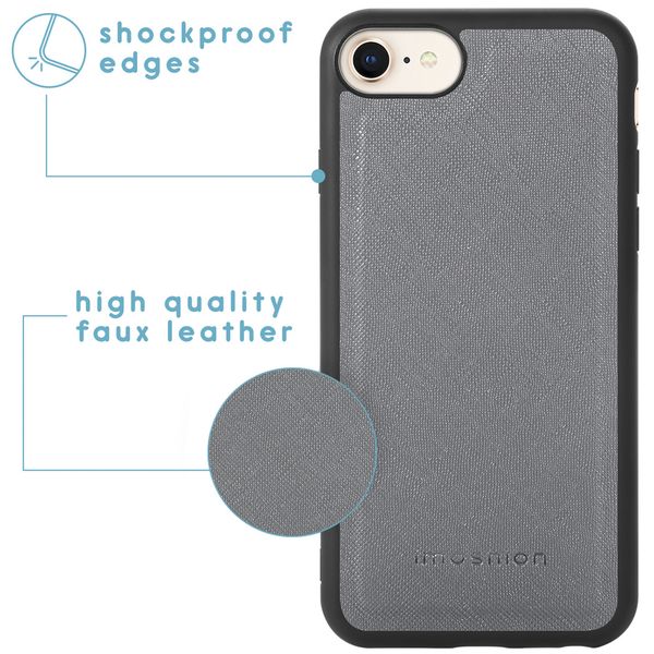 imoshion Luxuriöse Portemonnaie-Klapphülle iPhone SE (2022 / 2020) 8 / 7 - Grau