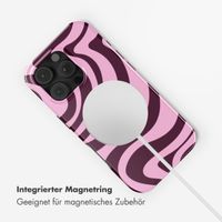 Selencia Vivid Rückabdeckung mit MagSafe Apple iPhone 16 Pro - Wavy Swirl Pink Plum