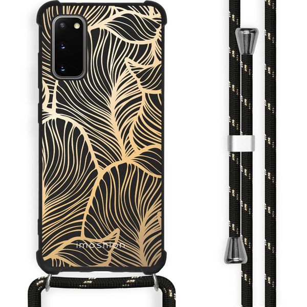 imoshion Design Hülle mit Band für das Samsung Galaxy S20 - Golden Leaves