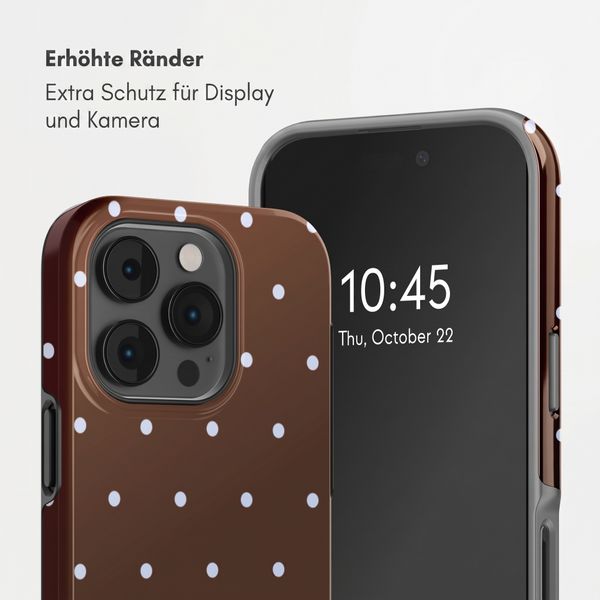 Selencia Vivid Back Cover Apple iPhone 14 Pro - Happy Dots Chocolate