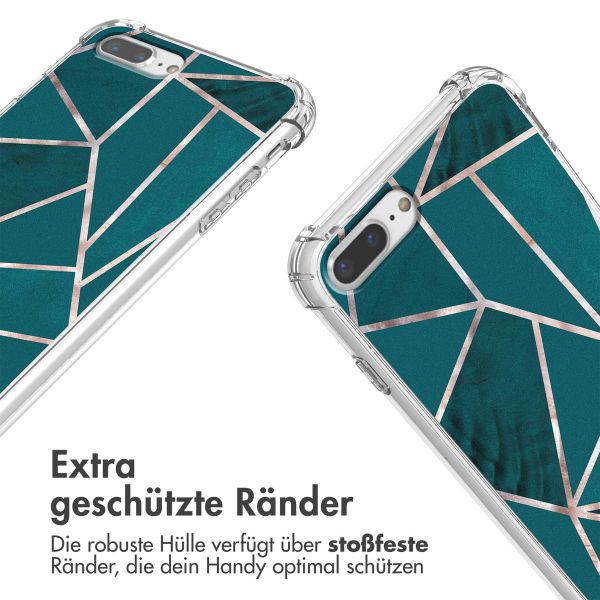 imoshion Design Hülle mit Band Apple iPhone 8 Plus / 7 Plus - Petrol Green Graphic
