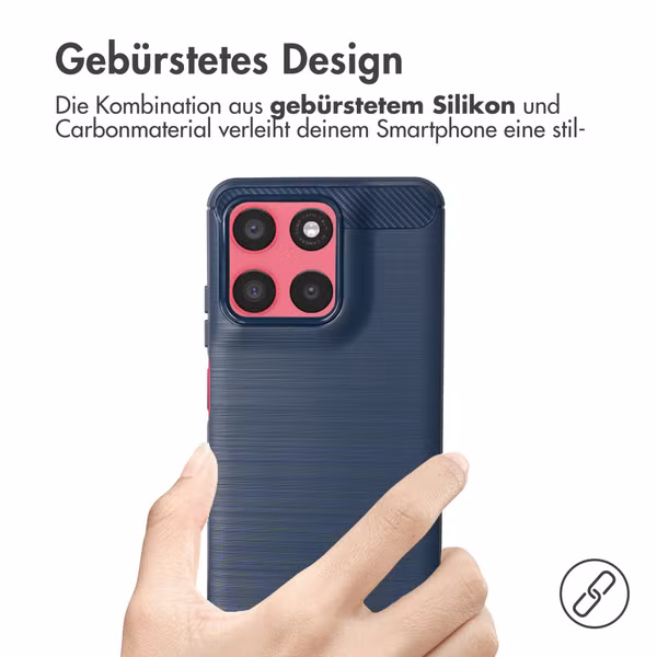 imoshion Brushed Back Cover Motorola Moto G57 Power - Dunkelblau