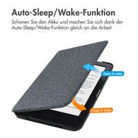 imoshion Canvas Sleepcover Klapphülle für das Kobo Clara HD - Glitter Schwarz