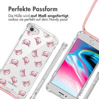 imoshion Design Hülle mit Band Apple iPhone SE (2022 / 2020) / 8 / 7 - Crab Watercolor