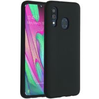 Accezz Liquid Silikoncase Samsung Galaxy A40 - Schwarz