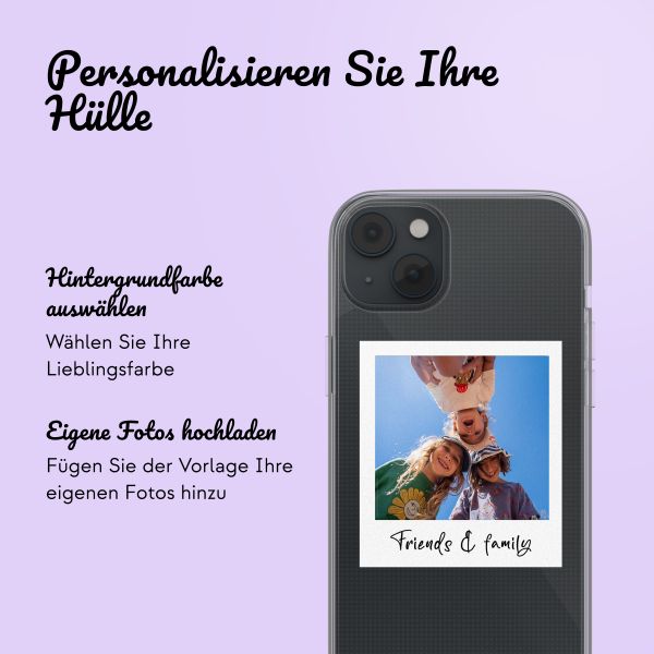 Personalisierte Hülle mit Polaroid iPhone 13 - Transparent