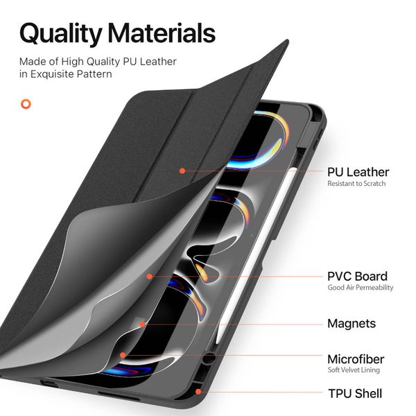 Dux Ducis Domo Klapphülle Apple iPad Pro 13 (2024) M4 - Schwarz