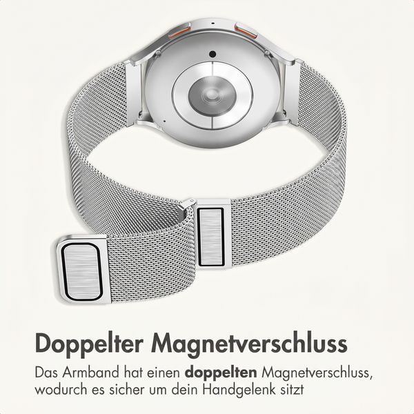 imoshion Mailändische Magnetarmband -   Universelle 20 mm Anschluss - Silber