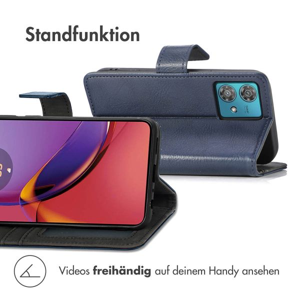 imoshion Luxuriöse Klapphülle Motorola Moto G84 - Dunkelblau