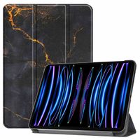 imoshion Design Trifold Klapphülle für das iPad Pro 11 (2022) / Pro 11 (2021) - Black Marble