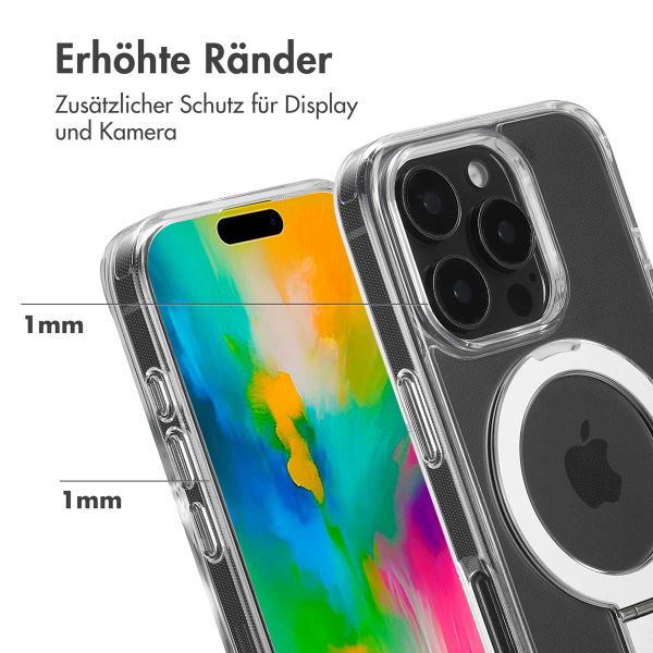 Accezz Ring Stand Backcover mit MagSafe für das Apple iPhone 16 Pro - Transparent