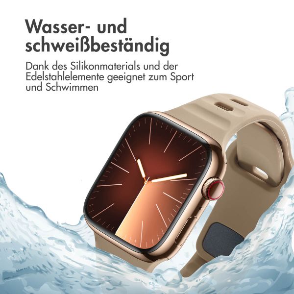 imoshion Active Sport Silikonarmband für die Apple Watch Series 1-9 / SE (38/40/41 mm) | Series 10 (42 mm) - Braun