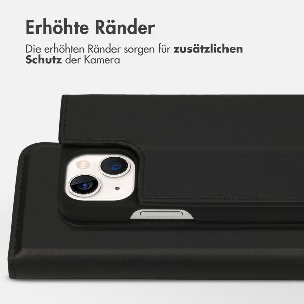 Accezz Premium Leather Slim Klapphülle für das iPhone 13 Mini - Schwarz