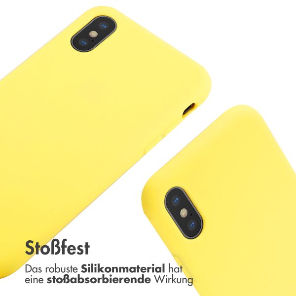 imoshion Silikonhülle mit Band für das iPhone X / Xs - Gelb