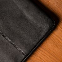 Accezz Leather Laptop Hülle mit Reißverschluss 13-14 Zoll - Laptop Sleeve - Schwarz