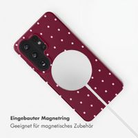 Selencia Vivid Rückabdeckung mit MagSafe Samsung Galaxy S26 Ultra - Happy Dots Burgundy