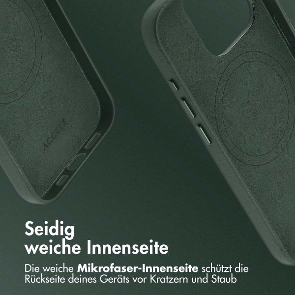 Accezz MagSafe Leather Backcover Apple iPhone 15 Pro - Cedar Green