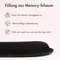 imoshion Ergonomische Handgelenkstütze – für Tastatur und Maus – Schwarz