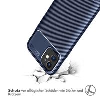 imoshion Carbon-Hülle für das iPhone 12 Mini - Blau