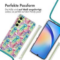 imoshion Design Hülle mit Band Samsung Galaxy A34 (5G) - Jellyfish Watercolor
