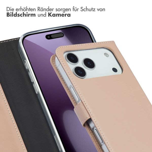 Selencia Echtleder Klapphülle Apple iPhone 17 Pro Max - Dusty Pink