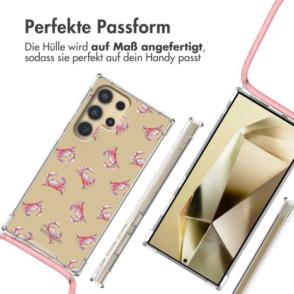 imoshion Design Hülle mit Band Samsung Galaxy S24 Ultra - Crab Watercolor