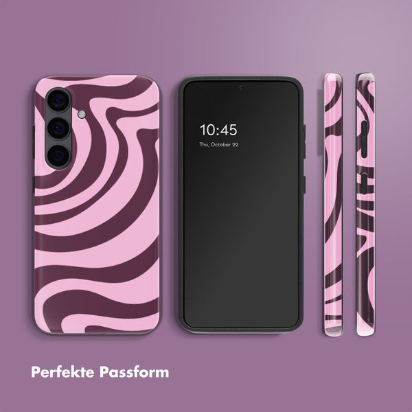 Selencia Vivid Rückabdeckung mit MagSafe Samsung Galaxy S24 - Wavy Swirl Pink Plum