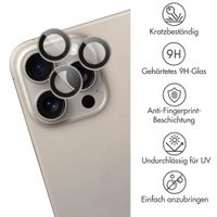 imoshion 2er-Pack Objektivschutz für Kamera für das Apple iPhone 15 Pro / 15 Pro Max - Natural Titanium