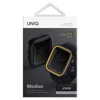 Uniq Moduo Apple Watch Hülle mit austauschbarem Rahmen für die Apple Watch 4-9 / SE - 40/41 mm - Midnight (Black/Mustard)