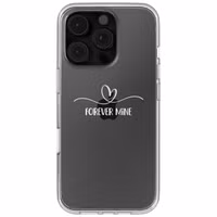 Personalisierte Hülle mit elegantem Herz Apple iPhone 16 Pro Max - Transparent
