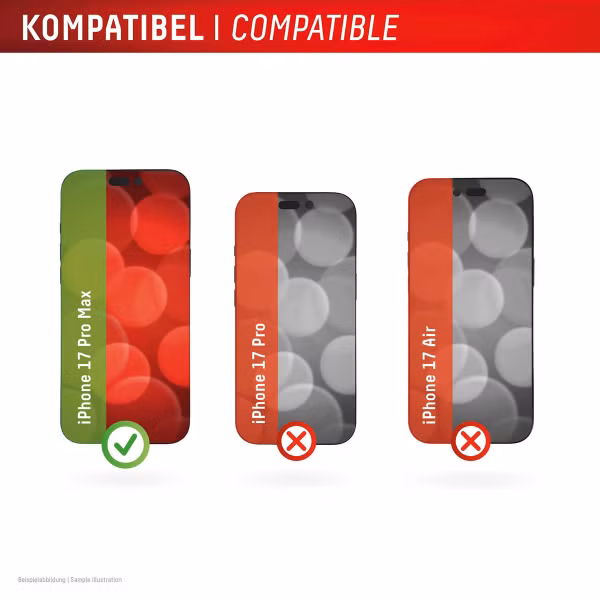 Displex Premium Glass Full Cover Anti-Reflex Displayschutzfolien Apple iPhone 17 Pro Max