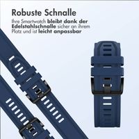 imoshion QuickFit® Line Silikonarmband für die Garmin Watch | 20 mm Anschluss - Dunkelblau