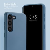 Selencia Back Cover mit Luxuriöser Handschlaufe Samsung Galaxy S23 - Blau