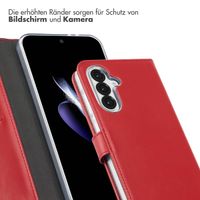 Selencia Echtleder Klapphülle für das Samsung Galaxy A56 - Rot