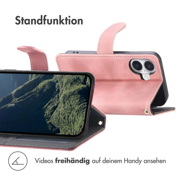 imoshion Klapphülle mit Kordel Apple iPhone 16 - Rosa