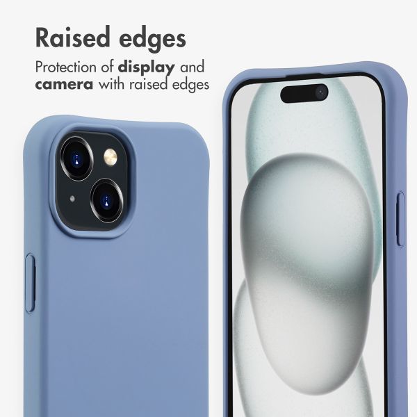 imoshion Color Backcover mit abnehmbarem Handykette und MagSafe Apple iPhone 15 - Ash Blue