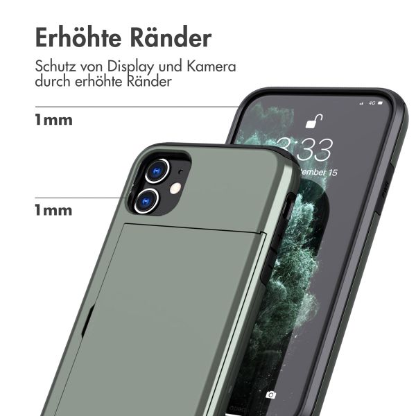 imoshion Backcover mit Kartenfach Apple iPhone 11 - Dunkelgrün