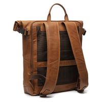 The Chesterfield Brand Liverpool Laptop Rucksack 17 Zoll - Echtes Leder - Cognac