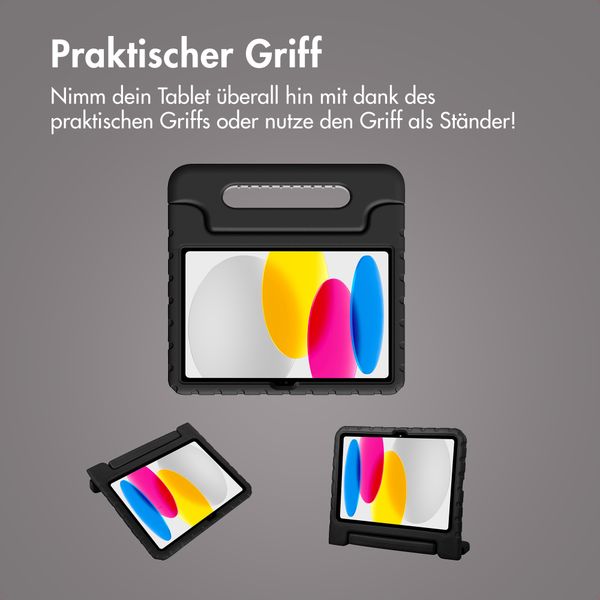 imoshion Schutzhülle mit Handgriff kindersicher Apple iPad 11 (2025) 11 Zoll A16 / iPad 10 (2022) 10.9 Zoll - Schwarz