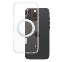 PanzerGlass CARE Kickstand Case MagSafe für das iPhone 16 Pro Max - Silber