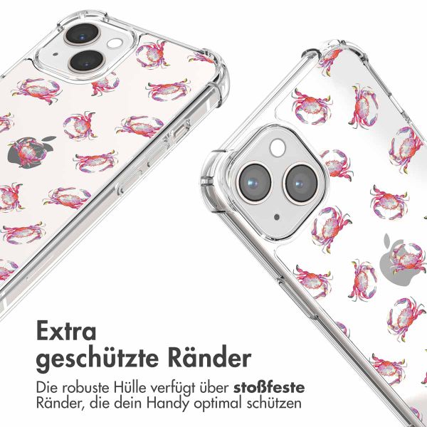 imoshion Design Hülle mit Band Apple iPhone 13 - Crab Watercolor