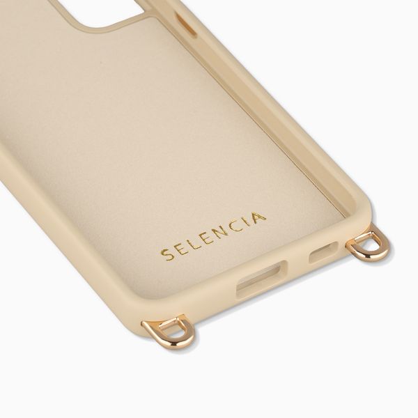 Selencia Rivièra Backcover mit MagSafe mit abnehmbaren Haken Samsung Galaxy S21 - Milky Latte