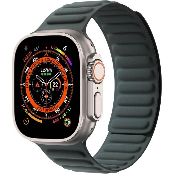 WiWu Magnetisches gewebtes Gliederarmband für die Apple Watch Series 1 bis 10 / SE / Ultra (2) (44/45/46/49 mm) - Grün