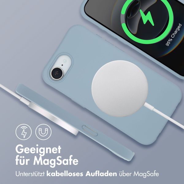 imoshion Color Backcover mit abnehmbarem Handykette und MagSafe Apple iPhone 16e - Ash Blue